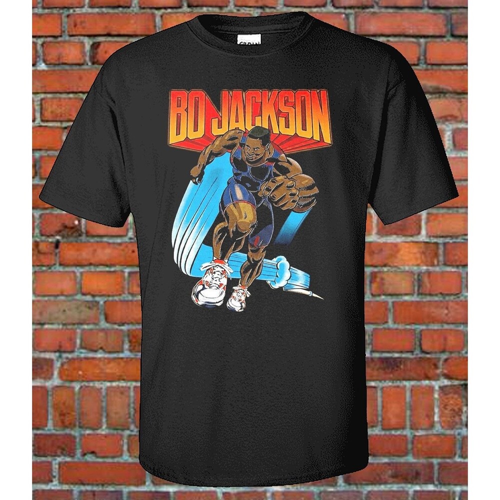 Vintage Style T-Shirt Retro Reproduction Bo Jackson 90s Character Graphic Tee